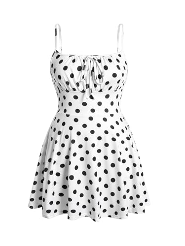 Image of Verdusa Women's Plus Size Floral Summer Dresses Boho Short Sundress Holiday Cami Flowy Dress