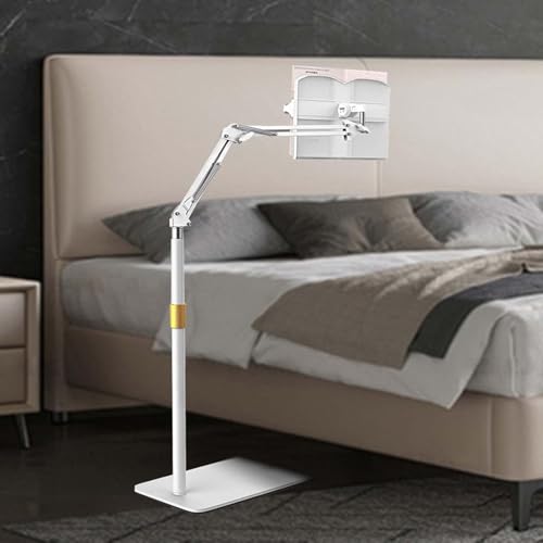 Pupitre de Lecture Ergonomique – Support Livre & Tablette sur Pied – 360° Pivotant, Hauteur Réglable 55-100 cm – Mains Libres pour Lit, Bureau,...
