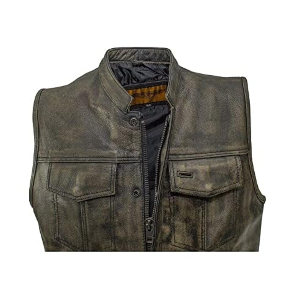 Amazon.co.jp: メンズMotorcycleアンティークブラウンSon of