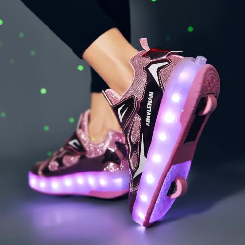 Image of Ylllu Kids LED Roller Skate Shoes with Wheel Light up Roller Shoes Gift for Girls Boys Children