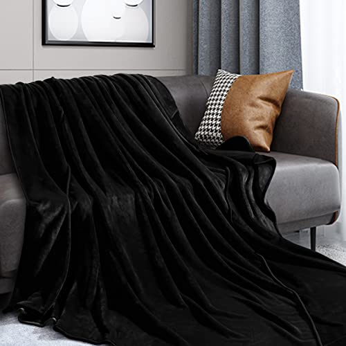 Hombys Oversized King 10'X 10' Extra Large Bed Flannel Thick Throw Blanket, Soft, Comfortable & Breathable Black 120X120 Winter Warm Blanket,Outdoor Giant Blanket For Summer And Picnic #TOP2