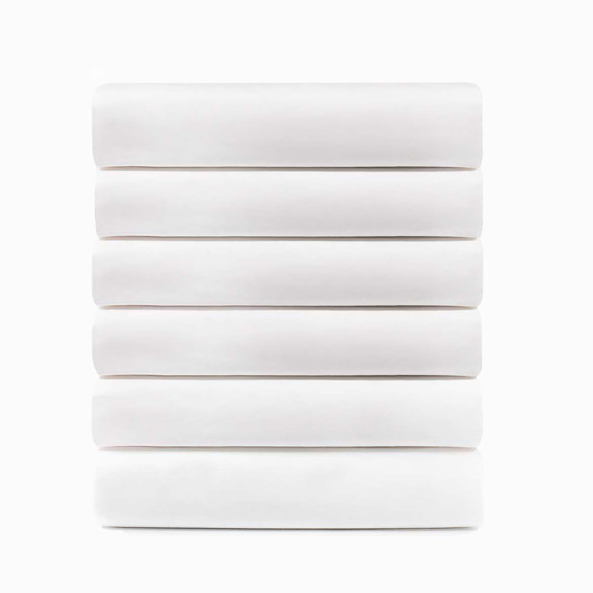 Superior Cotton Blend Percale Hotel Quality Fitted Bed Sheets Deep Pocket Lightweight Bedding Essential Commercial Hotel Airbnb Home