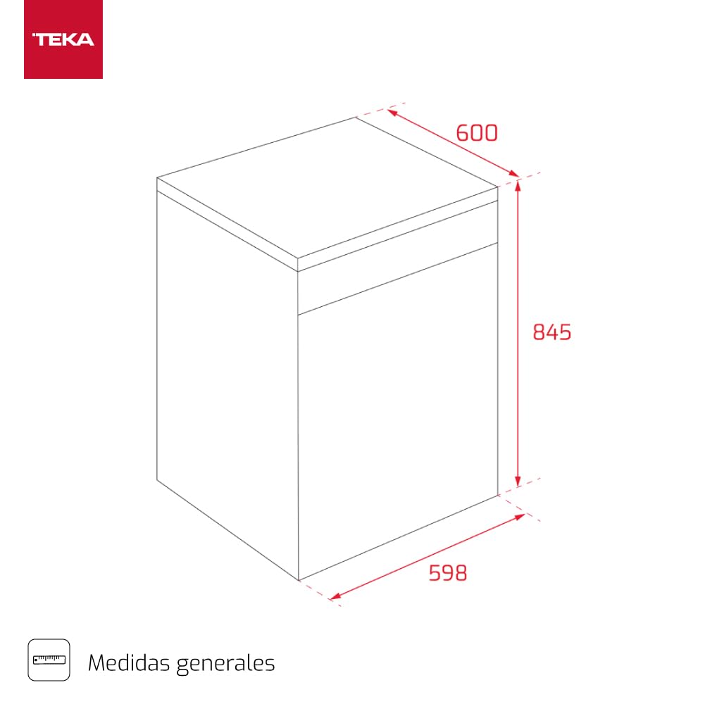 TEKA Lavavajillas Integrable 45 cm, 10 Cubiertos, 6 Programas de Lavado, Sistema Sliding Door, Beam on Floor, DFS 26650