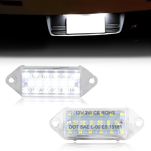 DYNVEX LED License Plate Light for Mitsubi-shi Lancer 2001-2017, Lancer Evolution X 2007-2016, [IP67 Waterproof] [Ultra-Bright] Full LED Number Plate Lamp, Replace OEM#8341A099 MB623967, 2 PCS