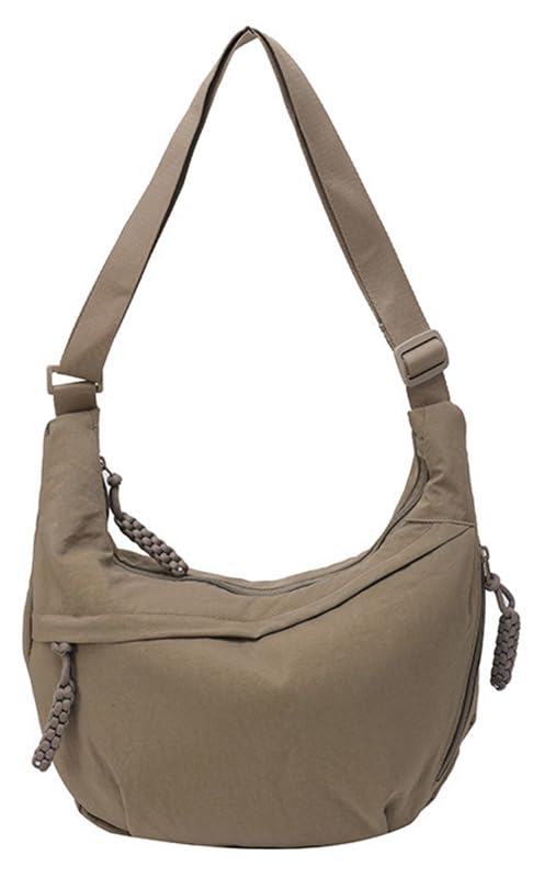 Image of Nylon Crescent Crossbody Bag for Women Shoulder Tote Handbag Casual Sling Bag Dumpling Purse Bag for Outdoor Travel