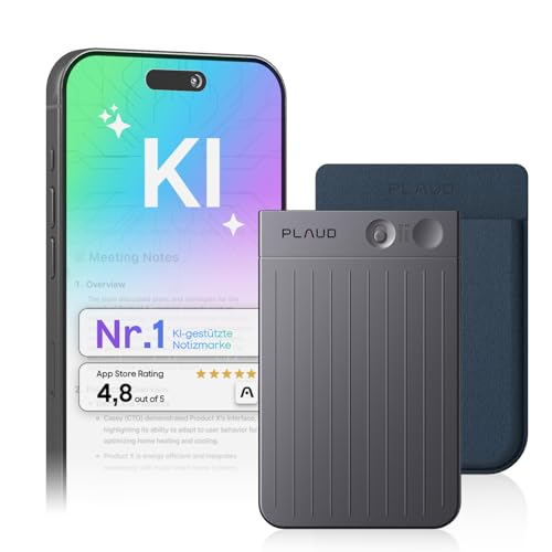Plaud Note KI Digitales Diktiergerät mit Hülle - 64 GB Aufnahmegerät mit KI-Technologie zum Transkribieren und Zusammenfassen, One-Touch-Aufnahme, Rauschunterdrückung, Unterstützt 112 Sprachen Plaud Note KI Digitales Diktiergerät mit Hülle - 64 GB Aufnahmegerät mit KI-Technologie zum Transkribieren und Zusammenfassen, One-Touch-Aufnahme, Rauschunterdrückung, Unterstützt 112 Sprachen