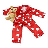 Emily Rose 18 Inch Doll Clothes Silky Pajamas PJs with Teddy Bear - Gift Boxed! | Fits American Girl Dolls
