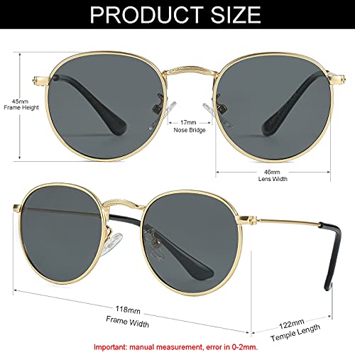 Image of Kids Polarized Sunglasses Classic Metal Frame for Baby Boys Girls Age 0-18, Three Sizes, 100% UV Protection