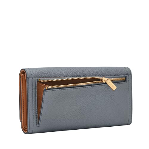 Image of Fossil Women's Logan Leather Wallet RFID Blocking Flap Clutch Organizer