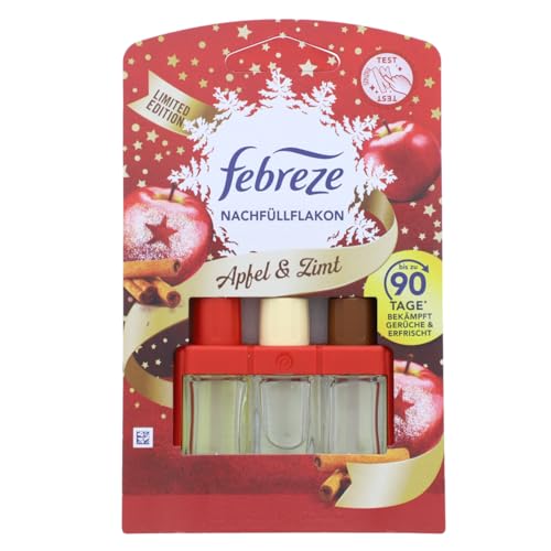 Febreze 3Volution Ambientador Enchufe Recambio Manzana & Canela 20 ml, 3 Aromas Cambiantes Para Combatir Olores