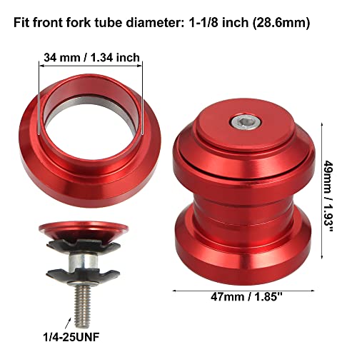 X Autohaux A22092900UX0340 34Mm 1-1/8 Inch Threadless Bicycle Headset Combo Bike Threadless External Headset Sealed Cartridge Bearings Mtb Road Headset thumb #3
