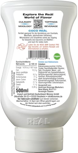 Reàl Infused Exotics - Coco Real Cream of Coconut - Kokosnusscreme - Vegan - 500ml - Cocktail Ingredients