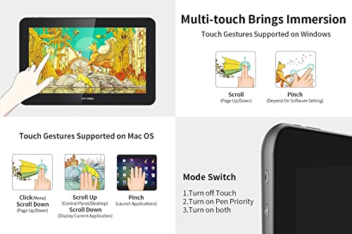 Image of Drawing Tablet with Screen XPPen Artist Pro 16TP Touch Screen 4K UHD Computer Graphics Tablet 15.6inch Graphic Drawing Monitor Creative Pen Display Drawing Touch Screen with 92% Adobe RGB