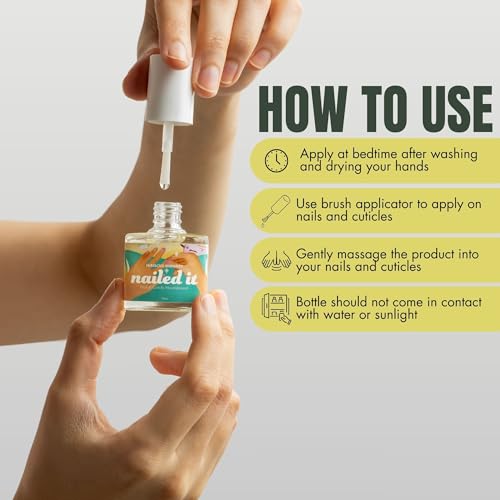 Hibiscus Monkey Nailed It, Repairs Cuticle & Nail Overnight, Stimulates Nail Growth, For Damaged Skin & Thin Nails - 100% Natural, Paraben Free, Cruelty Free - Jojoba & Myrrh, 10ml