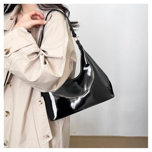 Bolso Hobo de Charol Pequeño para Mujer miniatura 6