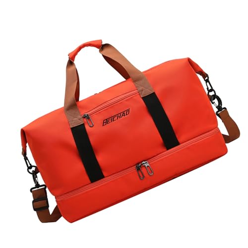 de viaje impermeable Oxford de 50 litros, portátil, expandible, separación en seco y húmedo, equipaje ligero y duradero, para hombre, gimnasio, deportes, equipaje de mano para viajes cortos