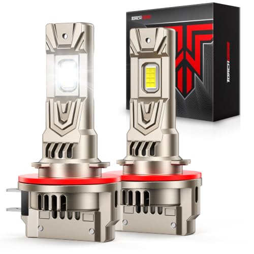 Image of Torchbeam H11B LED Bulbs, 60000LM Super Bright 6500K Cool White, 1:1 Mini Size H11B Fog Lights, 12000RPM Cooling Fan, Copper Board Heat Dissipation, 60000H Lifespan, Pack of 2