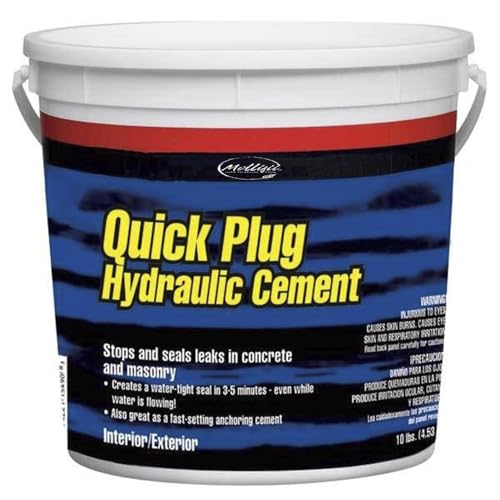 10 lb. Gray Quick Plug Hydraulic Cement, Mfr: 14090-A