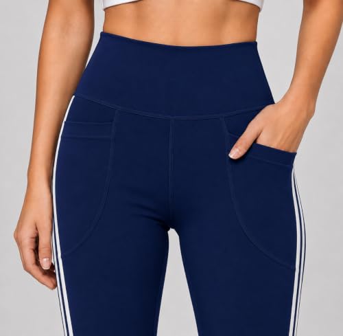 Image of Imperative High Waist Stretchable Flared Gym Pants for Women's | Gym Track Pants for Women with Side Pockets