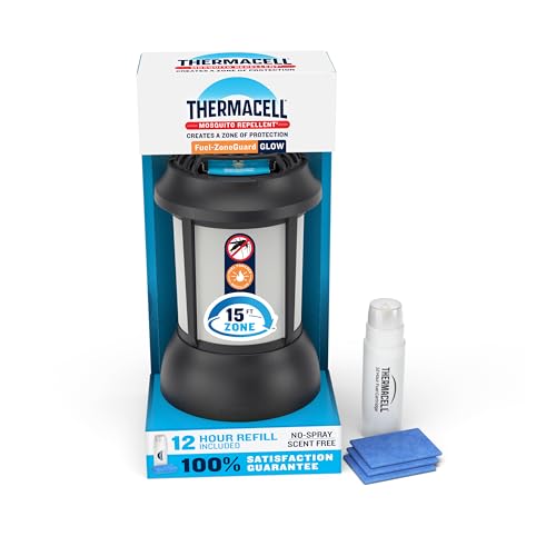 Thermacell Mosquito Repellent Patio Shield Lantern; Includes 12-Hour Refill; 15 Foot Zone of Protection; Highly Effective Mosquito Repellent for Patio; Bug Spray Alternative; Scent Free