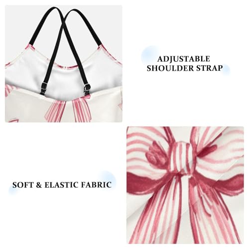 Bolaz Girls Swimsuits One-Piece Bathing Suits Multicolor Kids Sport Summer Beach Swimwear for 3-10 Years Old-Red Bow Tie3