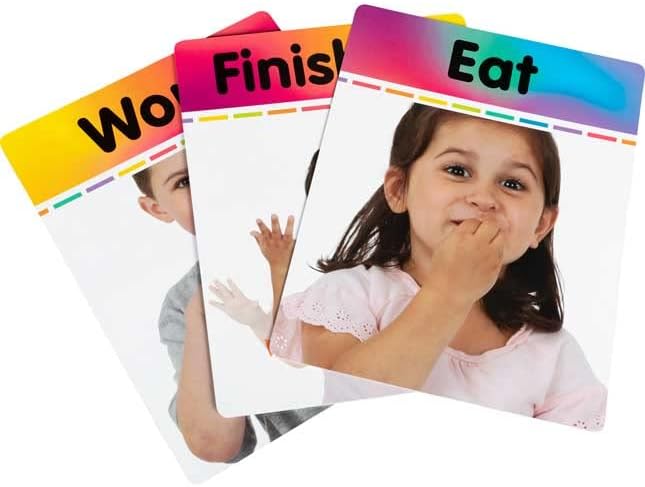 Really Good Stuff Sign Language Alphabet and Common Phrases Cards