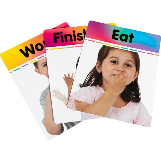 Really Good Stuff Sign Language Alphabet and Common Phrases Cards