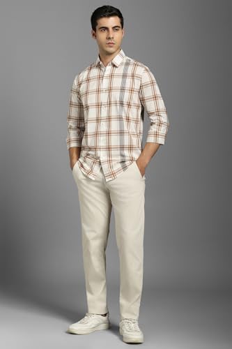 Image of Louis Philippe Men's Checkered Slim Fit Shirt