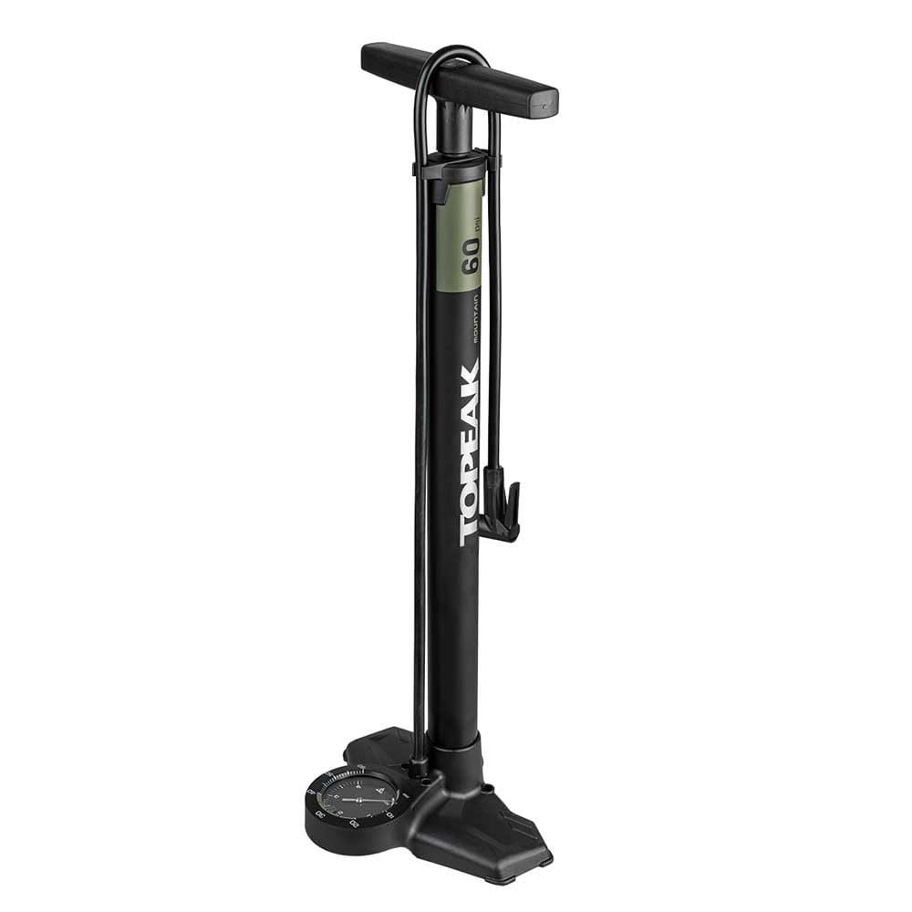 Topeak Joe Blow Mountian EX Fahrrad-Standpumpe mit Analoganzeige, Schwarz und Grün