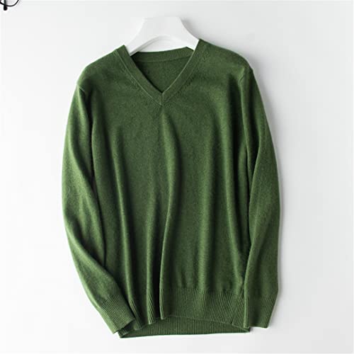 100% Real Cashmere Knitted Sweaters Men Vneck Pullovers 9Colors Standard Clothes Male Jumpers Man Sweater Knitwears4