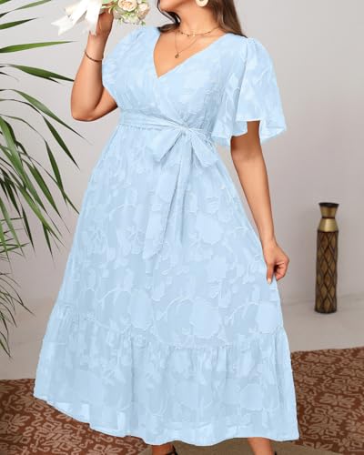 Image of Pinup Fashion Plus Size Wedding Guest Formal Cocktail A Line Long Dress