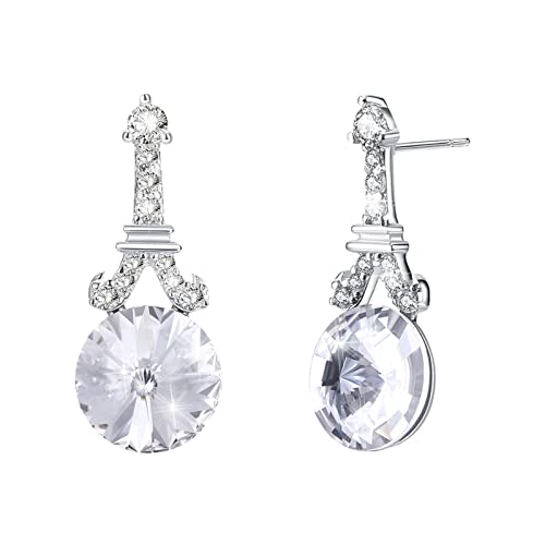 Boucles d'oreilles zircone rond cubique parfaites du bureau aux soirées chic