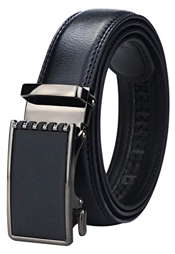 Maikun Mens Belts Leather Ratchet, Silde Leather Belts for Men with Automatic Buckle 35-40''