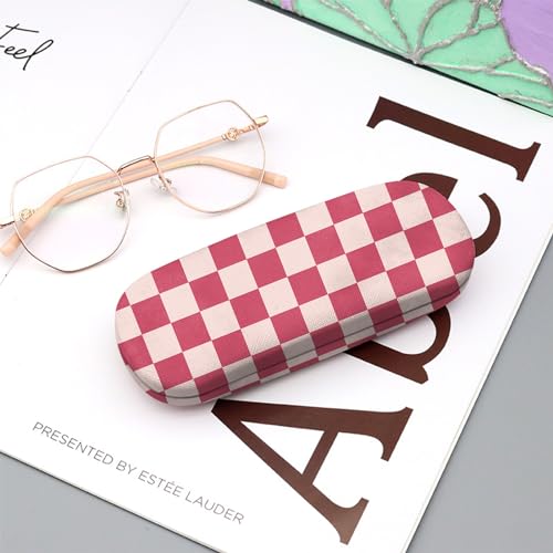 Image of Eyeglasses Case Hard Shell Protective Case for Glasses Eyeglass Box with Cleaning Cloth for Girls Women Cute Aesthetic
