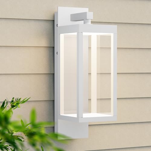 Image of Outdoor Wall Light Fixtures, Outdoor Light Fixtures Wall Mount, Wall Sconce Lighting with Led Bulbs, Anti-Rust Modern Matte Black Outside Lights for Patio Front Door Entryway Garage