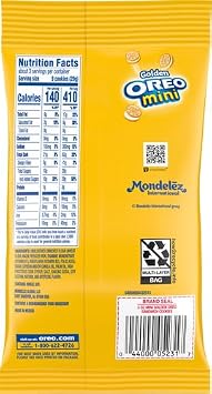 ملفات تعريف الارتباط من Oreo Minis Golden Sandwich - Big Bag، 3 Ounce