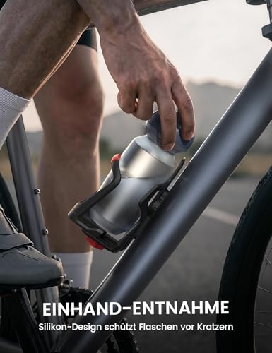 Lamicall Flaschenhalter Fahrrad Getränkehalter Motorrad für Lenker & Rahmen – Ansicht 6