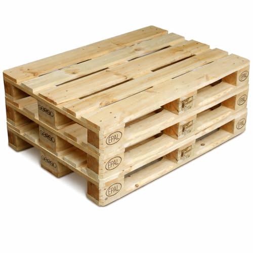 GERSO Lot de 3 palettes européennes 120 x 80 cm – Palette plate – Produit...