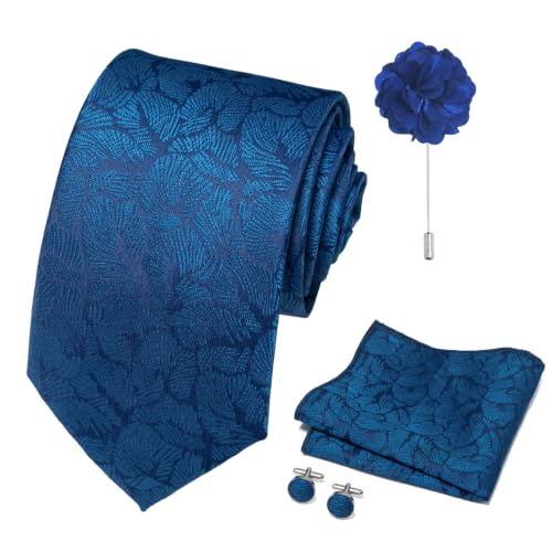 Image of joy alice 70 Colors Ties Set Men Mixed Color Necktie Handkerchief Cufflinks Brooch 3.15 Formal