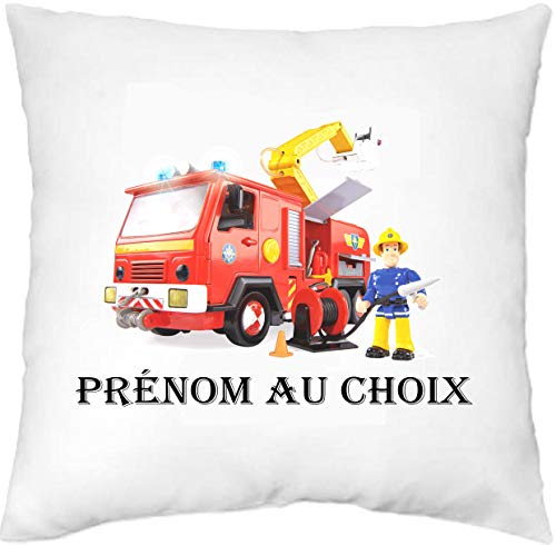 Générique Mille et Un KDO - Housse de Coussin personnalisée Sam Le Pompier prénom au Choix