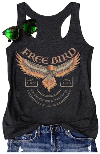 LANMERTREE Summer Vintage Racerback Tank Top Women A Little Country A Little Hood Funny Country Sleeveless Shirt Tops