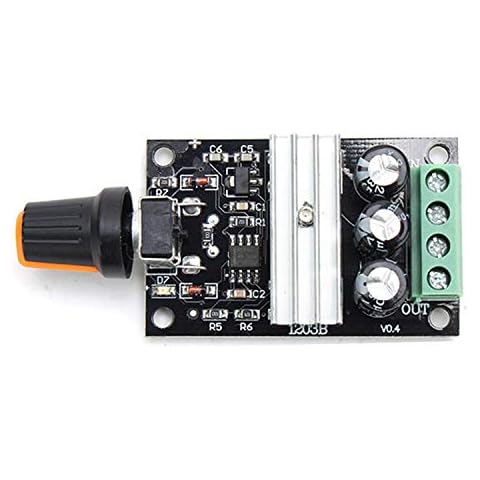 Greartisan 6V-28V 3A DC Motor Speed Controller PWM Variable Speed Regulator Governor Switch 1203B with Speed Control Knob Cover