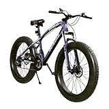 Max4out 26 Inch Fat Tire Mountain Bike, 4-Inch Tide Tires 21-Speed Dual Disc Brake...