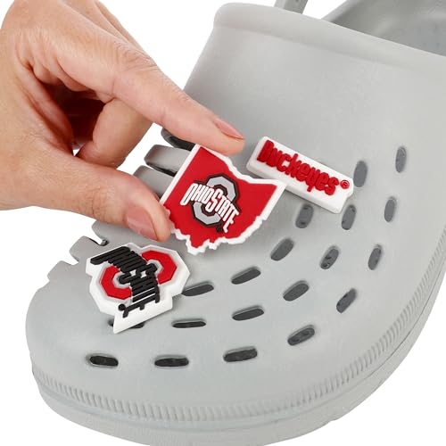 FOCO-Ohio-State-Buckeyes-NCAA-Team-Clog-Shoe-Charms-10-Pack