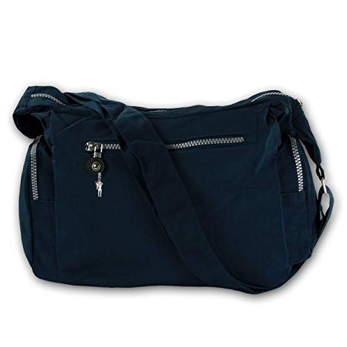 DrachenLeder Torba na ramię kolorowa torebka damska nylon 32x20x12 D4OTJ205X, niebieski, M, Modny