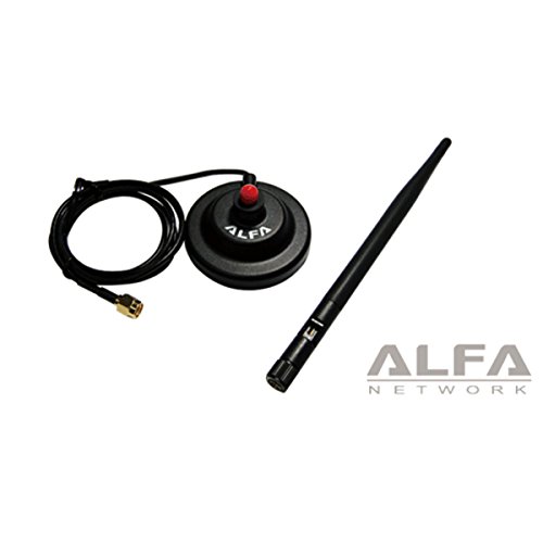 Alfa network ARS-H002 - 2.4GHz 5 dBi RP-SMA antenna + magnetic base, omni antenna, omnidirectional antenna
