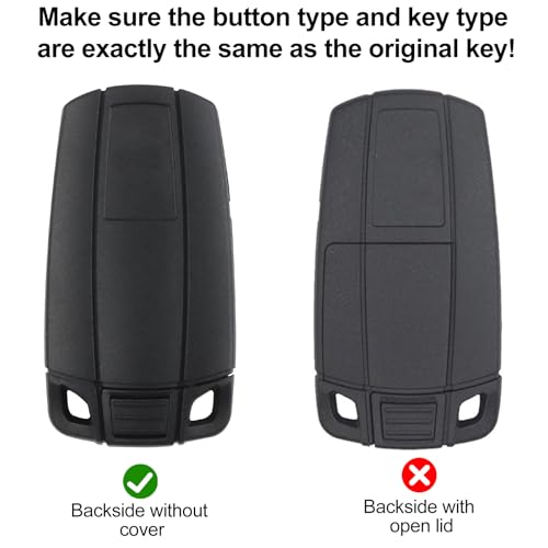 KingYH 2 Piezas Carcasa de Llave de Coche con Batería VL2020 Carcasa de Llave de Control Remoto de 3 Botones y Llavero para B-W Series1 2 3 5 6 X1 X5 E81 E82 E87 E88 E89 E90 E91 E92 E93 - imagen 5