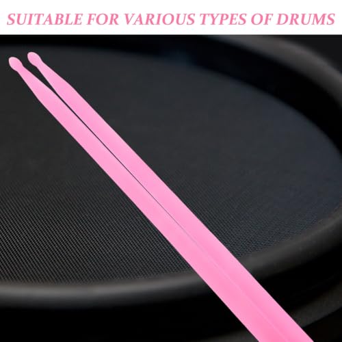 Baquetas para percusión de nylon fluorescentes rosas miniatura 3