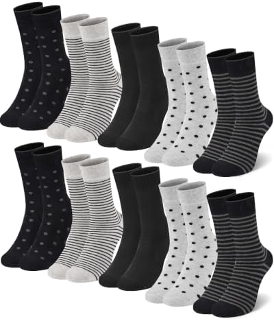 10/20 Paar Socken Damen dünne Baumwoll Bunte Damensocken Sportsocken | Weich, atmungsaktiv, langlebig – elastischer Bund, verstärkte Spitze & Ferse. Ideal für Sneaker, Boots & Allt