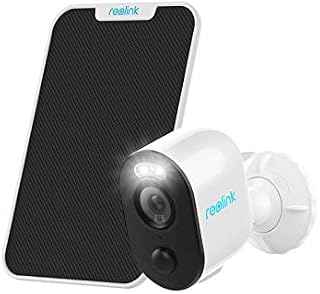 Reolink Akumulatorowa Zewnętrzna Kamera Monitoringu z Reflektorami, Bezprzewodowa Słoneczna Kamera WLAN PL, HD 1080p, Kolorowa Noktowizja, Czunik Ruchu PIR, Dwukierunkowe Audio, Slot Kart SD, Argus 3 + Panel Słoneczny